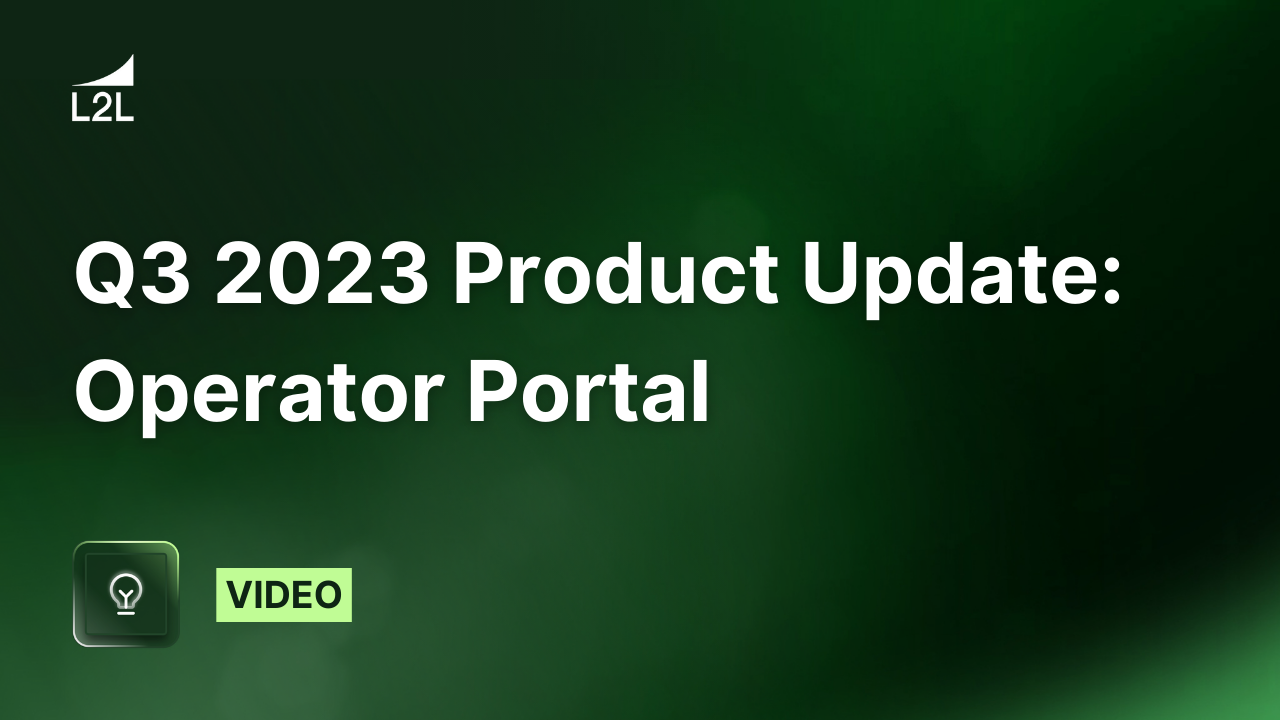 Q3 Product Announcement Video: Operator Portal